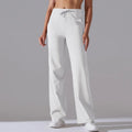 Straight Leg Women’s Loose Tracksuit Pants - White grey / M / CHINA
