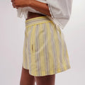Straight Striped Casual Pockets Beach Shorts