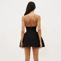 Strapless Backless Black Dress For Women