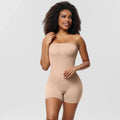 Strapless Shortie Bodysuit for Women Tummy Control Shapewear - Beige / M