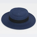 Straw Hat Summer Versatile Women’s - 14 navy blue / one size
