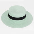 Straw Hat Summer Versatile Women’s - 15 Blue / one size