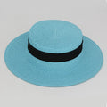 Straw Hat Summer Versatile Women’s - 17 Blue / one size
