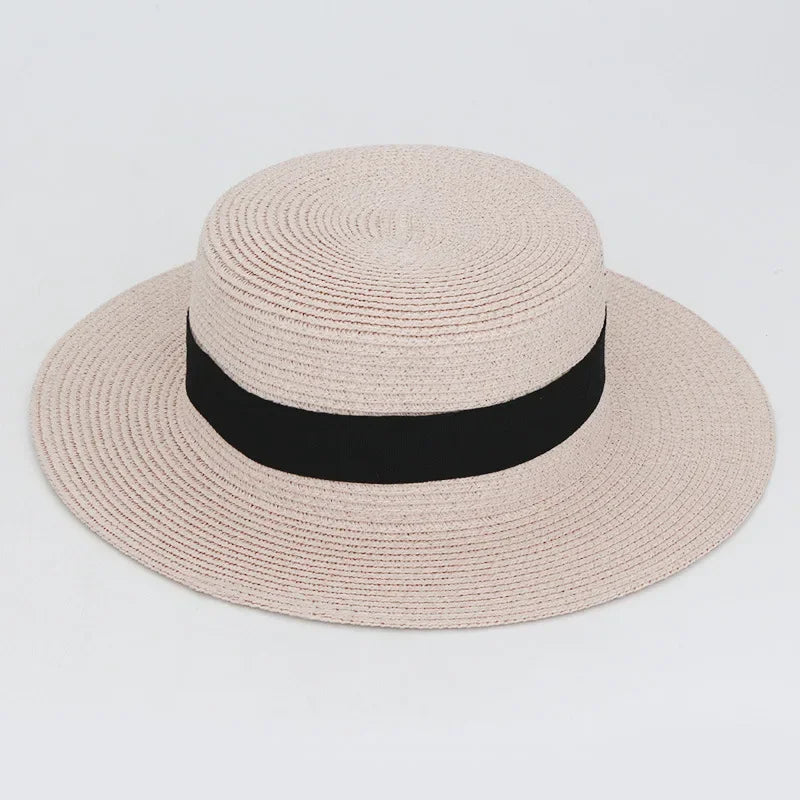 Straw Hat Summer Versatile Women’s - 21 Light Pink / one size