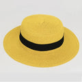 Straw Hat Summer Versatile Women’s - 6 Yellow / one size