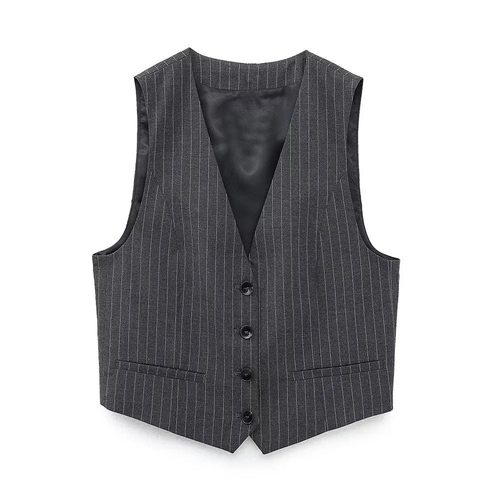 Stripe Blazer Coat Women - Only Vest / M