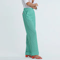 Striped Print Loose Pants Women High Waist Wide Leg Trousers
