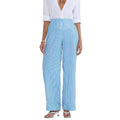 Striped Print Loose Pants Women High Waist Wide Leg Trousers - SKY BLUE / S
