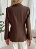 Stylish French Solid Color COAT - electronic accessories