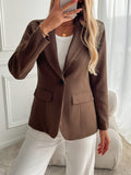 Stylish French Solid Color COAT - electronic accessories
