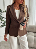Stylish French Solid Color COAT - electronic accessories