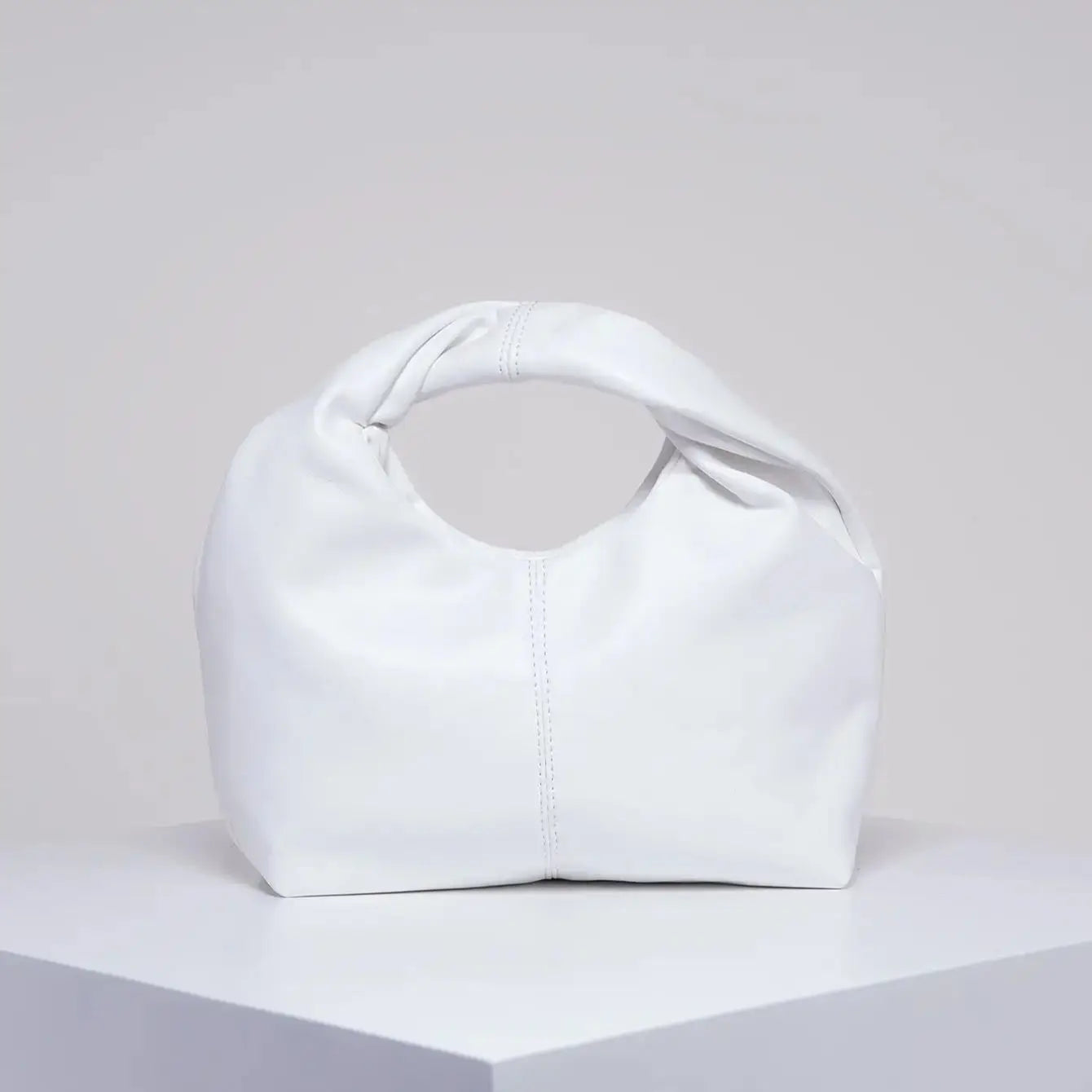 Stylish Twist Square Bag - WHITE
