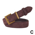 Suede Leather Belt For Women - C / China