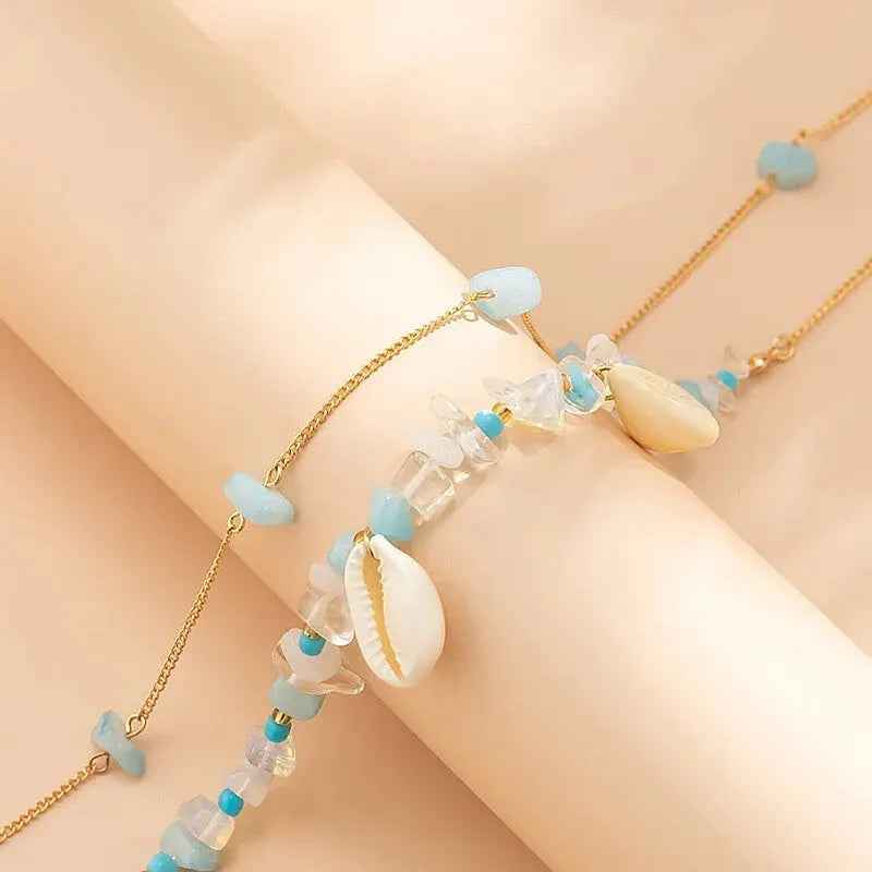 Summer Beach Sexy Irregular Gravel Pendant Waist Chain - Gold - electronic accessories