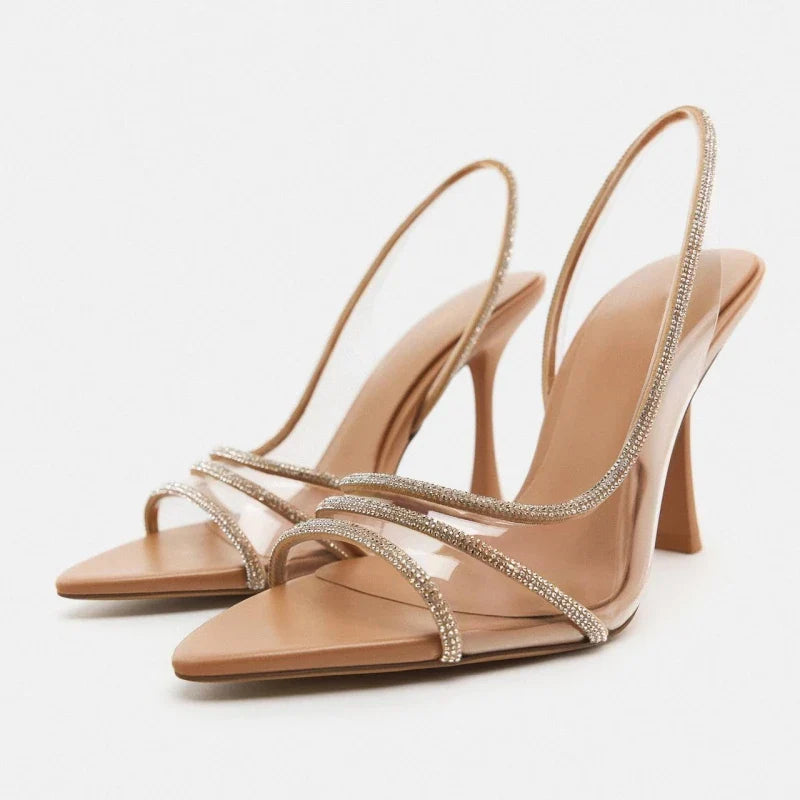 Summer Brown High Heel Sandals Women - 1 / 36