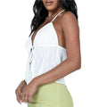 Summer Cami Top Bowknot Lace-Up Sleeveless Cropped Vest Elegant - Other