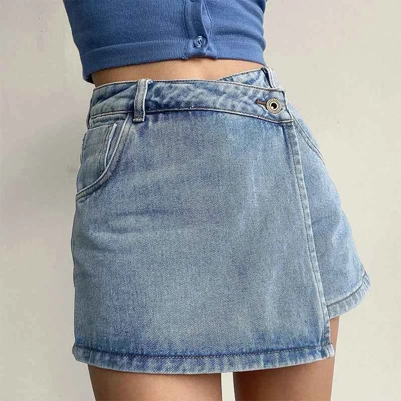 Summer High-waisted Slimming Denim Skirt For Women