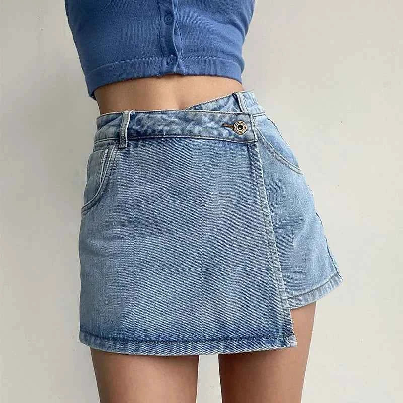 Summer High-waisted Slimming Denim Skirt For Women