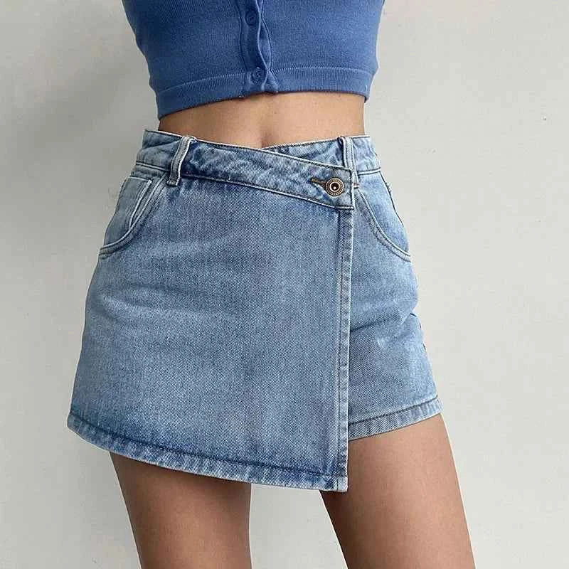 Summer High-waisted Slimming Denim Skirt For Women