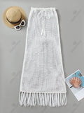 Summer Knit Cut Out Beach Half Skirt Women