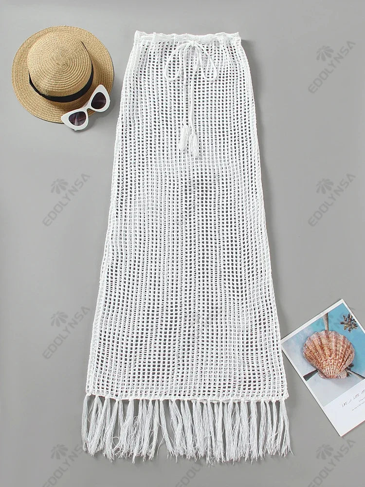 Summer Knit Cut Out Beach Half Skirt Women