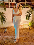 Summer Knit Cut Out Beach Half Skirt Women