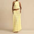 Summer Loungewear Suits Halter Short Top Maxi Skirt - 07 Yellow / XL