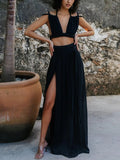 Summer Loungewear Suits Halter Short Top Maxi Skirt