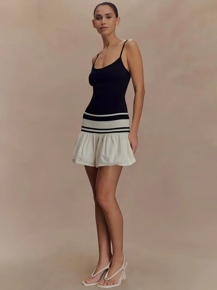 Summer Patchwork Mini Dress Women