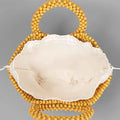 Summer Women's Handwoven Totes Beach Wooden Beaded Bag