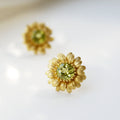 Sunflower Open Fashion All-matching Gemstone Earrings - Ear Studs - electronic accessories