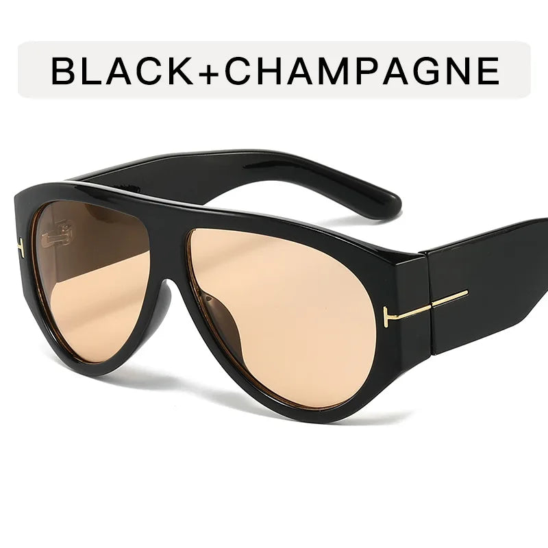 Sunglasses for Women Pilot Shape - Black Champagne