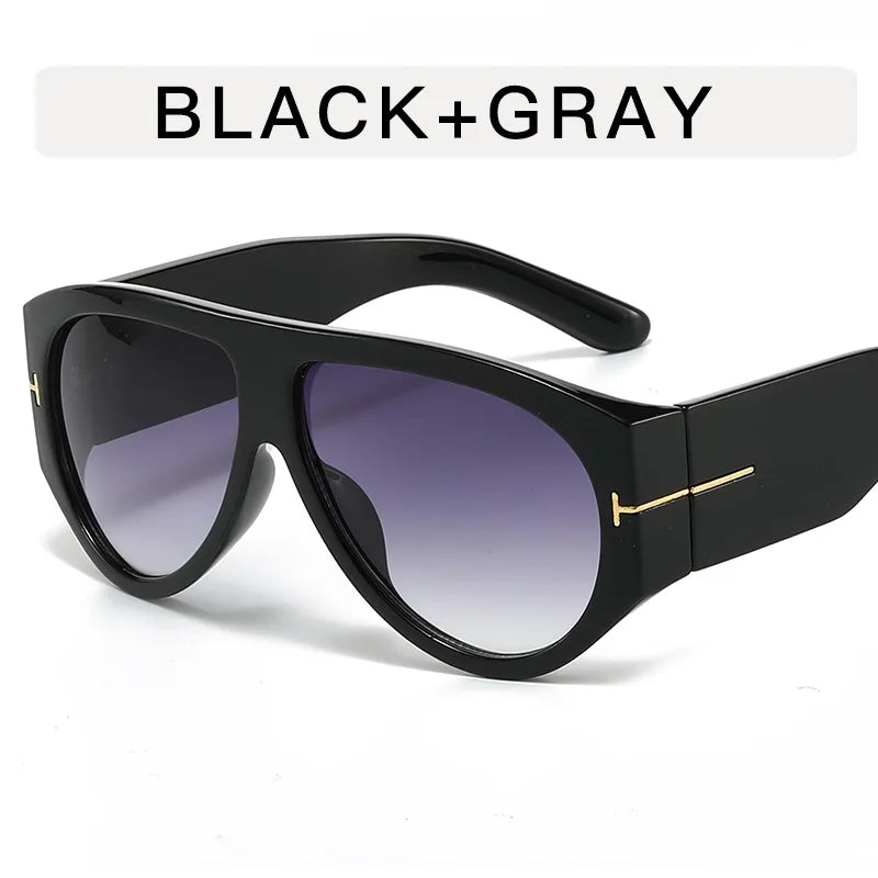 Sunglasses for Women Pilot Shape - Black Gradient Gray