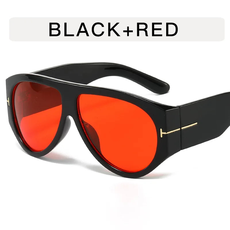 Sunglasses for Women Pilot Shape - Black Red