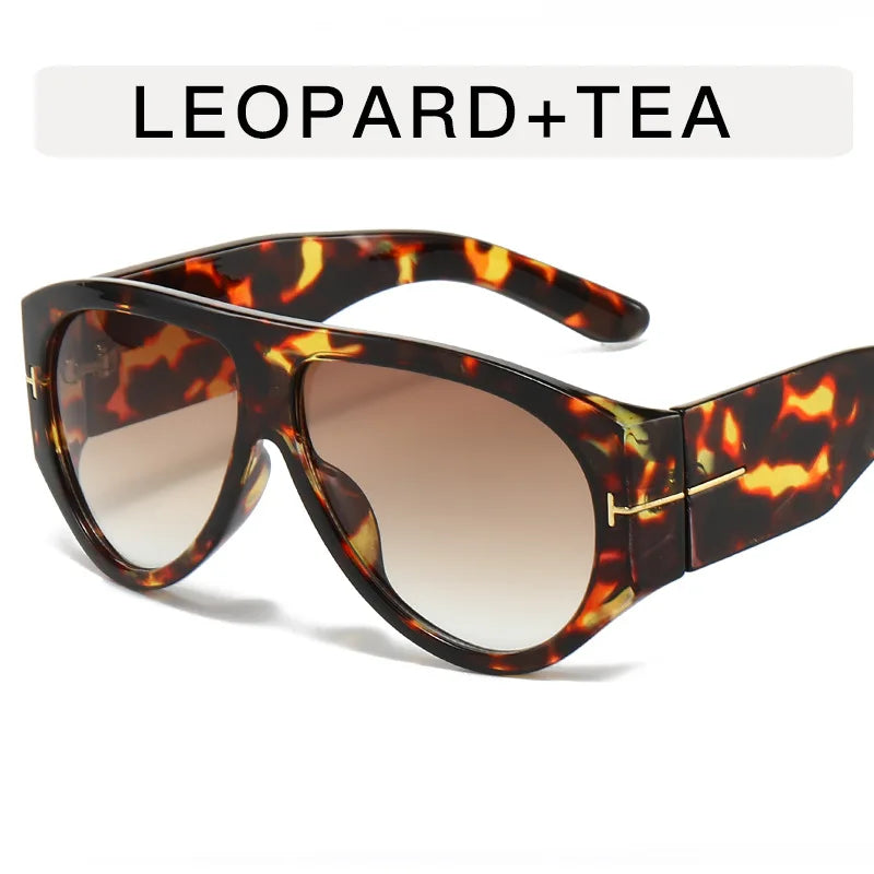 Sunglasses for Women Pilot Shape - Leopard Tea