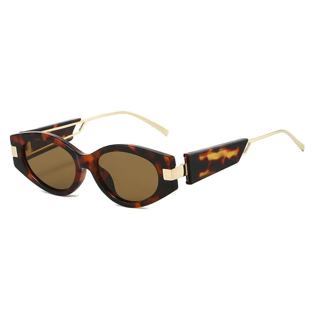 Sunglasses Women Cat Eye - Leopard Tea