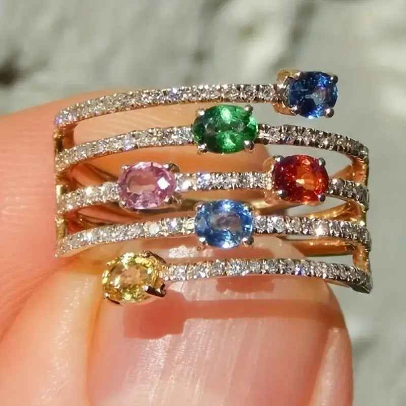 Super Flash Color Zircon Ring Women - No 10 - electronic accessories