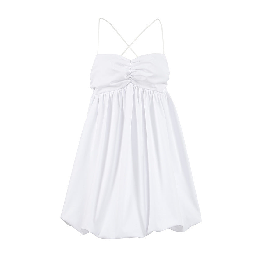 Suspenders Puff Mini Dress - Other