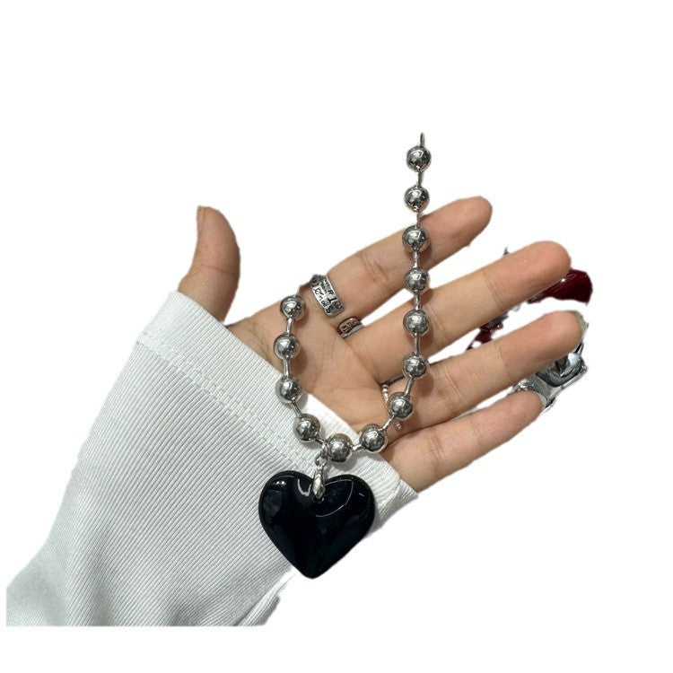 Sweet Cool Hot Girl Style Red Love Pendant Necklace - electronic accessories