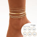 Sweet Cool Leisure Rhinestone Beach Anklet Foot Ornaments - 04 Gold 4661 - electronic accessories