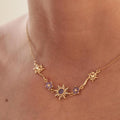 Sweet Copper Gold-plated Purple SUNFLOWER Necklace - electronic accessories