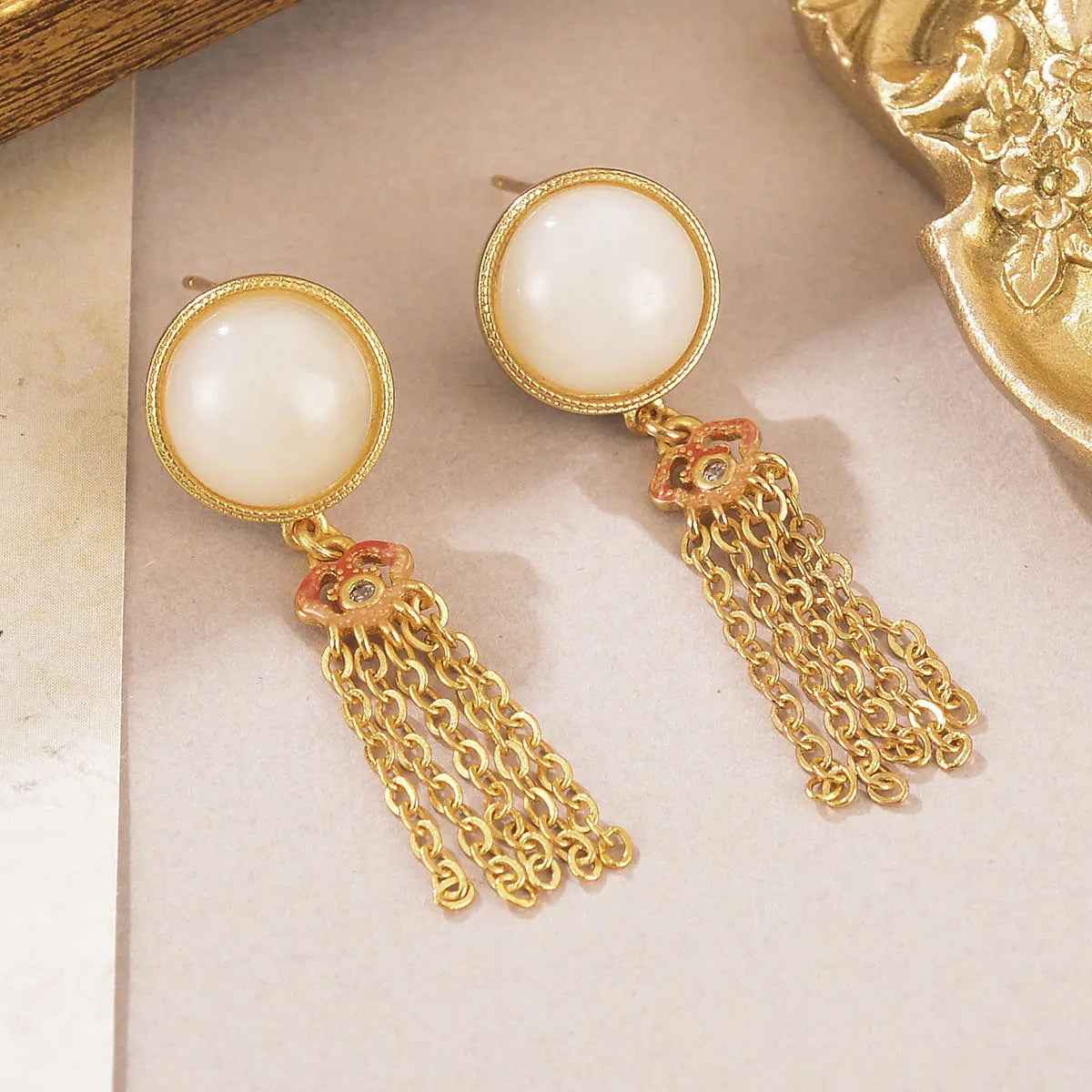 Tassel Earrings Flower Earrings - Norellé