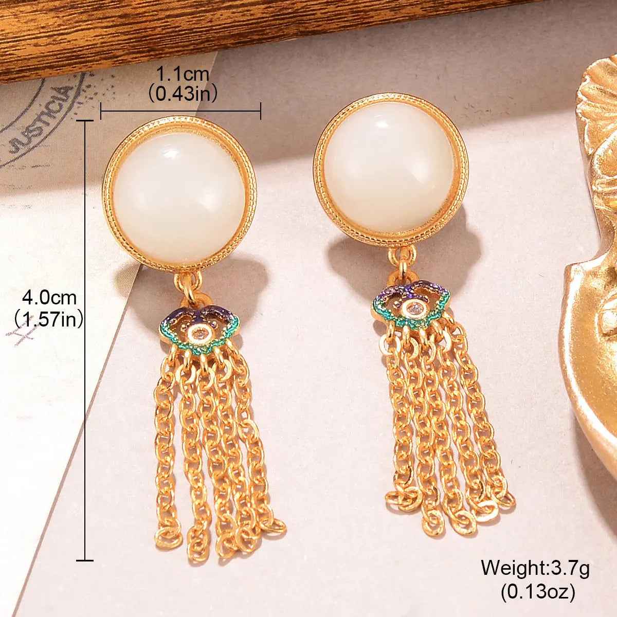 Tassel Earrings Flower Earrings - Norellé