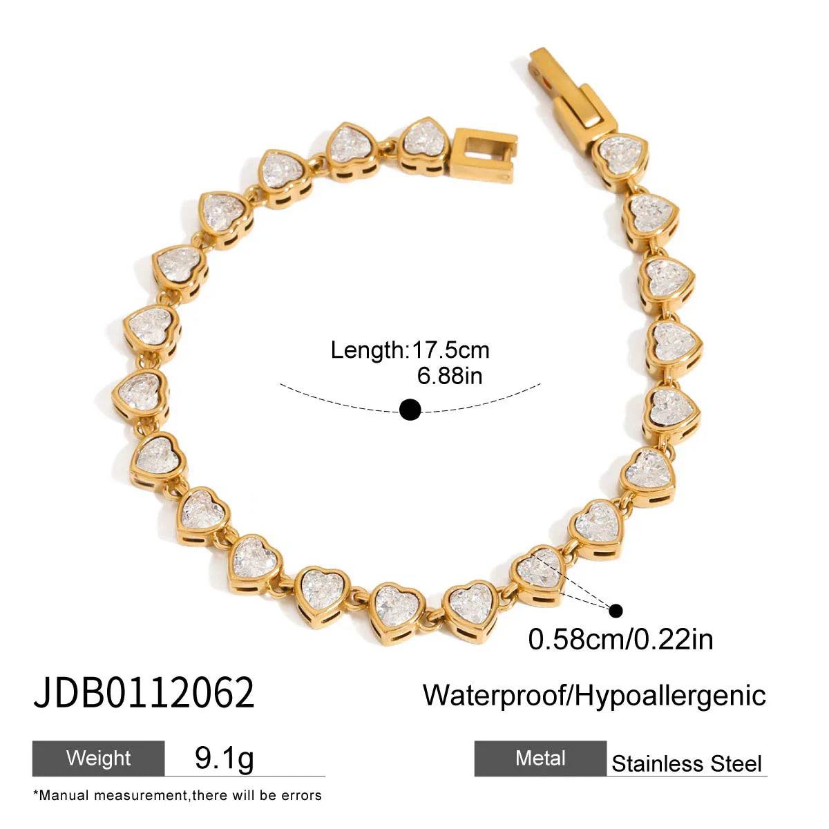 Tennis Bracelet Cubic Zirconia - JDB0112062