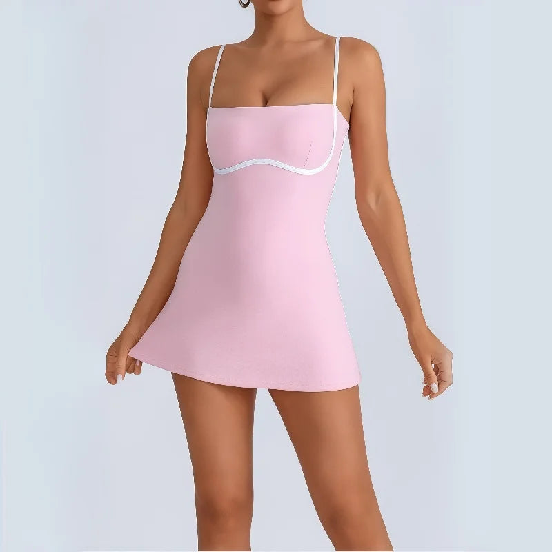 Tennis Skirt Sports Fitness High Elastic Breathable Dress for Women