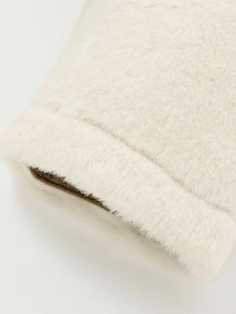 Thick Warm Faux Fur Jacket for Women Long Sleeve Coat - Other