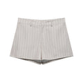 Thin Belt Striped Blazer Mini Shorts - Pants / L - Other