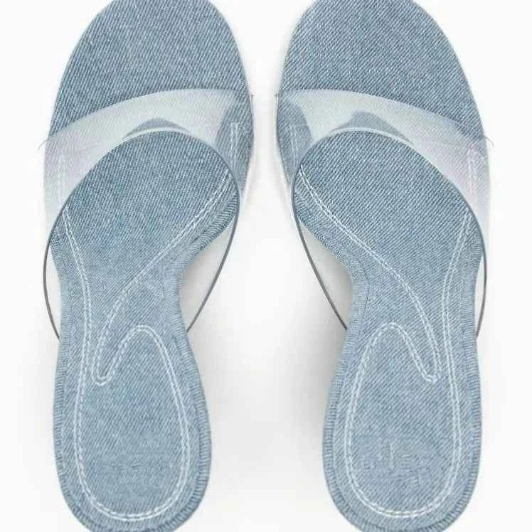 Thin Heeled Transparent Women's Sandals
