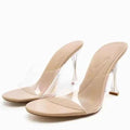 Thin Heeled Transparent Women's Sandals