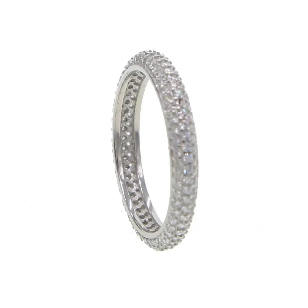 Three-color Full Rhinestone Zircon Niche Women’s Ring - Silver / US 5 - electronic accessories